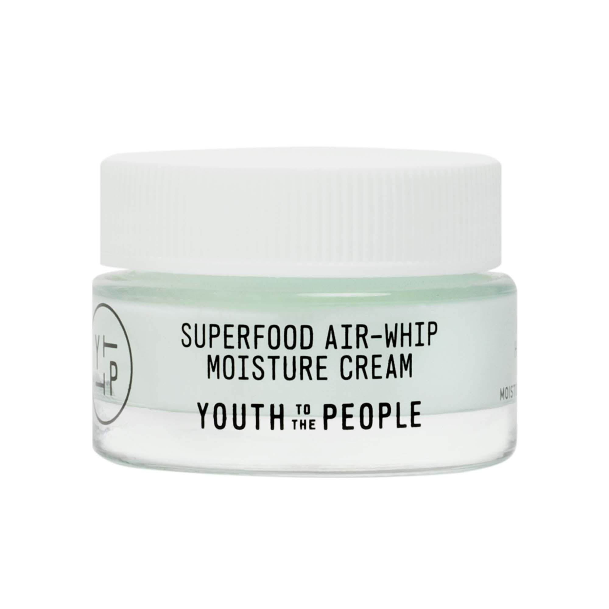 Youth To The People Superfood Air-Whip Moisture Cream - Kale + Green Tea Hyaluronic Acid Face Moisturizer, 48-HR Hydration with Dewy Glow, Non-Greasy Lightweight Gel, Makeup Primer, Non-comedogenic